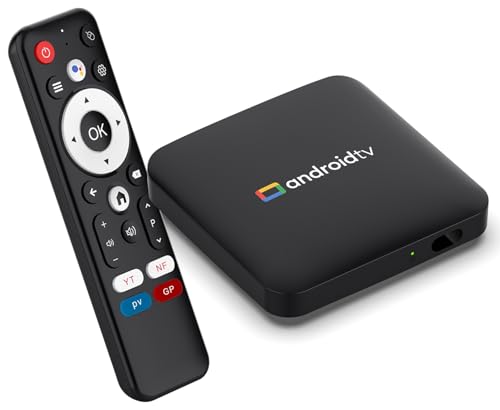LEFFOT Android 14 TV Box, S905L3 4K Ultra HD TV Streaming Box, 2GB RAM 16GB ROM, Smart TV-Box con Control de Voz, 2.4G y 5G WiFi 4, BT 4.0, HDR10, 3D, Amlogic S905L3 Quad-Core Cortex-A53