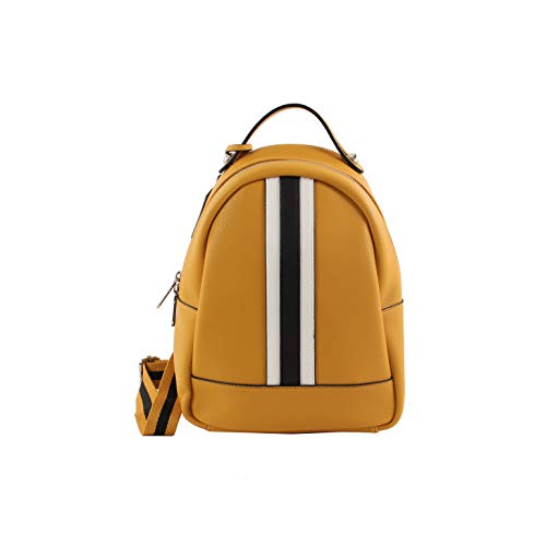 Eferri Tribanda De  Bolso Mochila para Mujer  Amarillo  Mostaza   15x28x25 cm  W