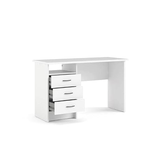 Tvilum Whitman Desk with 3 Drawers, White - Thumbnail 4