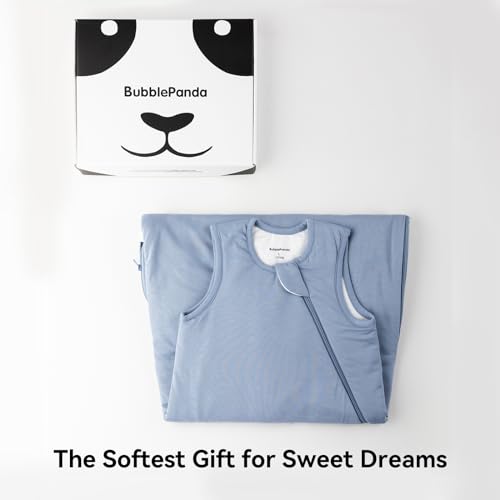 BubblePanda Rayon Made from Bamboo Sleep Sack 0-6 Months 1.0 Tog Soft Toddler Sleeping Sack 3-6 Months for Infant Newborn Babies 2-Way Zipper Baby Wearable Blanket 0-3 Months
