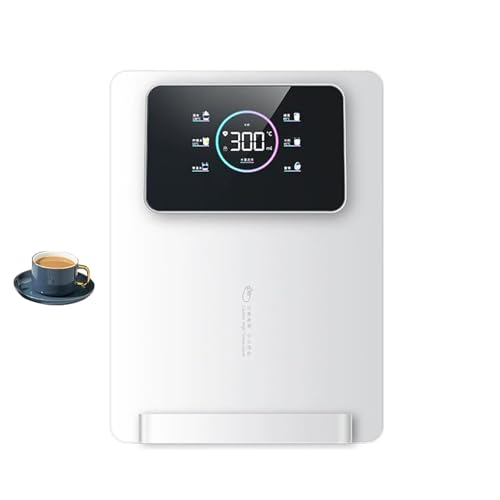 FHRKA Dispensador de Agua Mural con Bloqueo de Seguridad, Control de 5 temperaturas, Control de 3 Niveles de Volumen de Agua, 2200 W, Agua Caliente 20 L/h. (White)