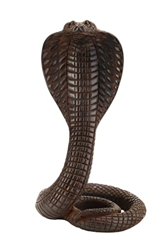 The mighty Uraes - Ancient Egyptian Cobra - Replica Altar statue Flawlessly carved from black basalt stone - Handmade in Egypt.