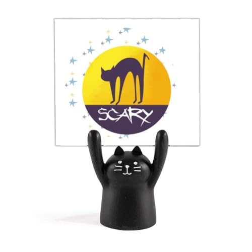 Support de mémo effrayant chat noir pour ne plus oublier vos notes importantes