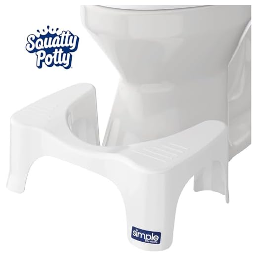 Squatty Potty Simple Bathroom Toilet Stool, White, 7"