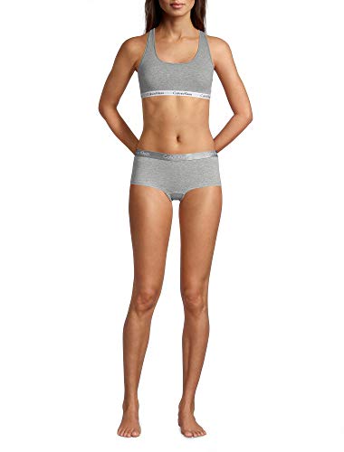 Calvin Klein Women's Carousel Logo Bralette, Heather Grey, Medium