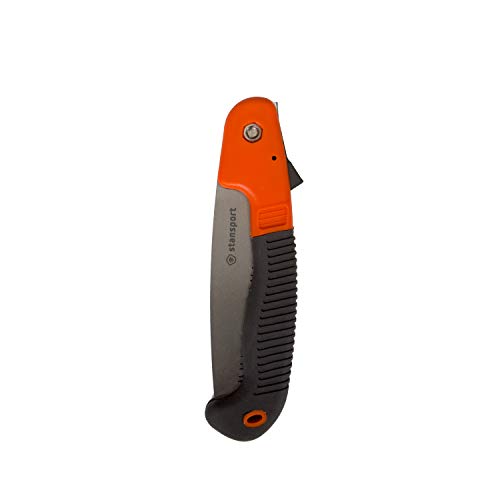 Stansport Folding Camper's Saw, Black, Orange,"9"" L X 2.25"" W X 1"" H" #TOP1