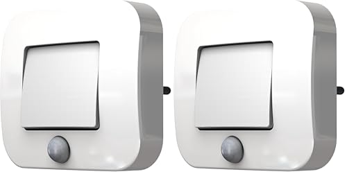 Osram LUNETTA Hall Sensor Nachtlicht Weiß; Bewegungssensor; Tageslichtsensor; LED-Technik; IP20; 0,7 W; Steckdoseneinsatz (Packung mit 2)