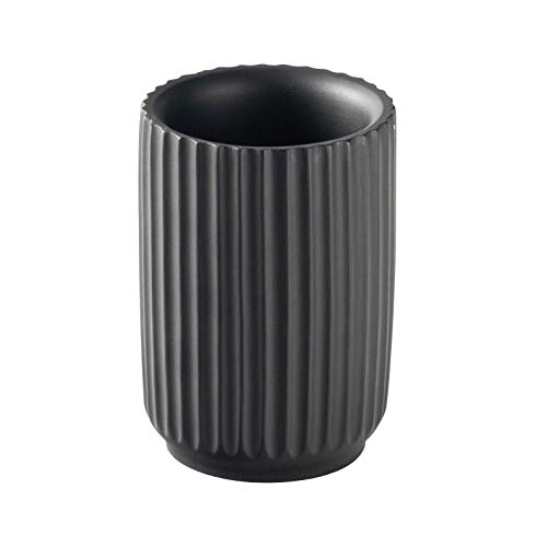 Harbour Housewares Porte-Brosse à Dents - Salle de Bain évier Bassin Tumbler Caddy pour Brosses à Dents, Dentifrice - Béton - Noir