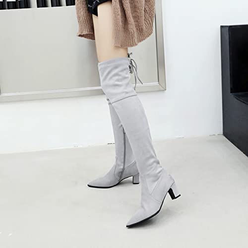 Bottes pôle danse et talons hauts confortables de 6cm à talon épais - 3