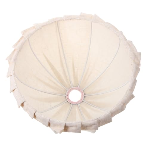 Lámpara colgante vintage E27 decorativa de tejido beige y metal para salón y pared