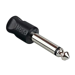 Hosa GPM179 Adaptor 3.5 MM TRS to 1/4 in TS Black