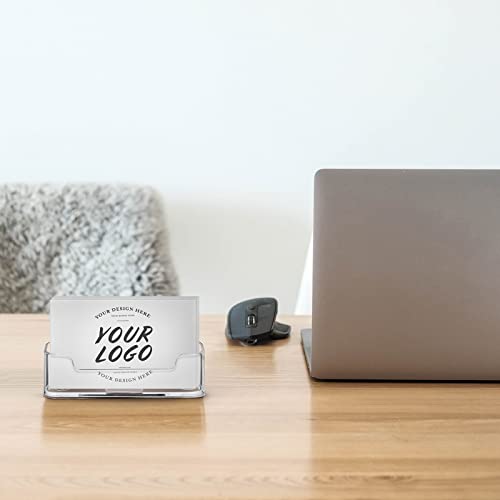 Yookeer 24 Pack Business Card Holder Acrylic Desk Display Clear Display Holder For Business Card Paper Holder Stand For Office Desktop Paper Brochure Supplies #TOP4