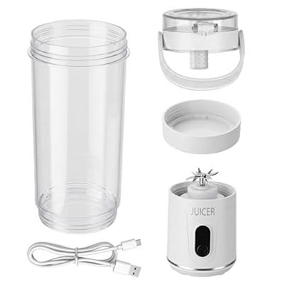 Portable Blender, 20 Oz Smoothie Blender USB Rechargeable Personal for Kitchen with 12 Blades Direct-Drink Lid Cup Base