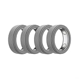 4 Stück Silikon Schutzhülle Kompatibel Für Oura Ring 5, Anti-Kratz Ring Cover Aus Weichem Silikon, Leichter Ringschutz Gegen Stöße Und Abrieb, Smart-Ring Schutzhüllen Set(Gray S)