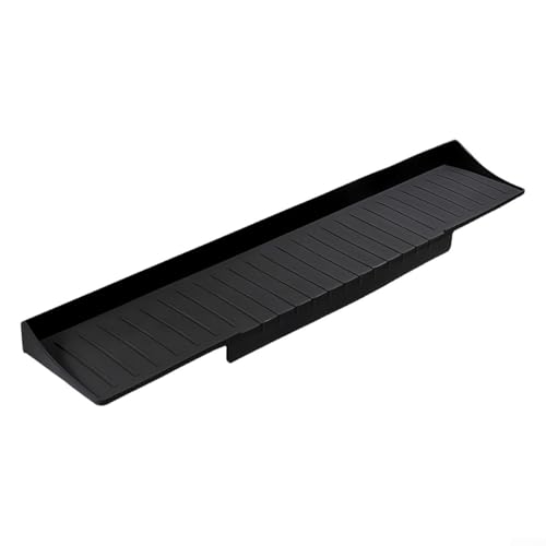 Protector de borde de fregadero de silicona, 66 x 11,5 cm, tapete protector de fregadero con ventosas para cocinas, baños y restaurantes (negro)