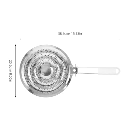 Healeved 2 Piezas Difusor de Calor para Estufa 2 Piezas Acero Inoxidable Mango de Silicona, Placa Distribuidora de Calor Uniforme para Cocinas Eléctricas, Gas E Inducción, Protector - imagen 2