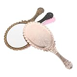 Fonctionnalité pratique et portable : la poignée sécurisée du miroir de poche permet une utilisation facile pour le maquillage, la coiffure ou une simple vérification du visage, répondant ainsi à vos besoins de soins personnels. miroir de voyage vintage compact, miroir personnel de poche