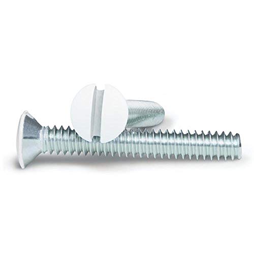 Cmple - Single RJ11 Connector with 4 Conductors Phone Wall Plate Jack 6P4C Telephone Single Jack Wallplate with Screws - Thumbnail 3