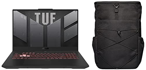 Image of ASUS TUF Gaming F17 (2022), 17.3-inch (43.94 cms) FHD 144Hz, Intel Core i7-12700H 12th Gen, RTX 3060 6GB Graphics, Gaming Laptop, FX707ZM-HX030WS + VP5700 TUF 17 inch (43.18 cm) Backpack (Black)