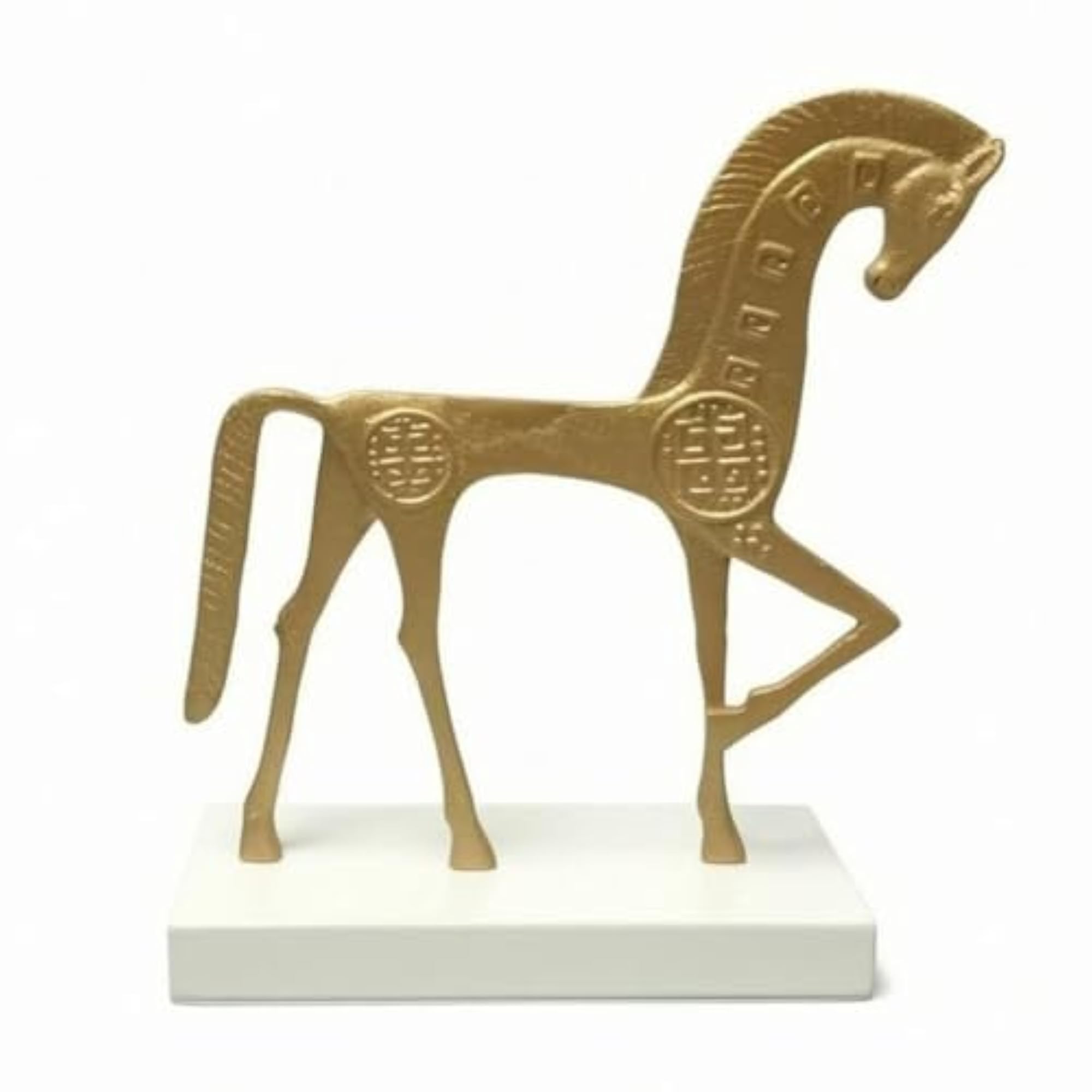 Embossed Horse Tabletop Ornament, Medallion Style