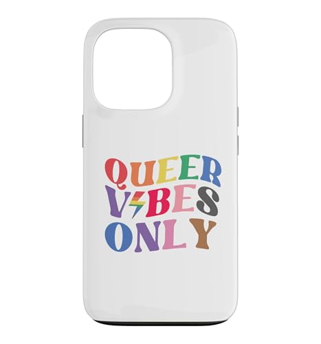 Queer Vibes Only Gay Pride Month LGBTQ Rainbow Pride Lesbian �X�}�z�P�[�X iPhone 13 Pro �p