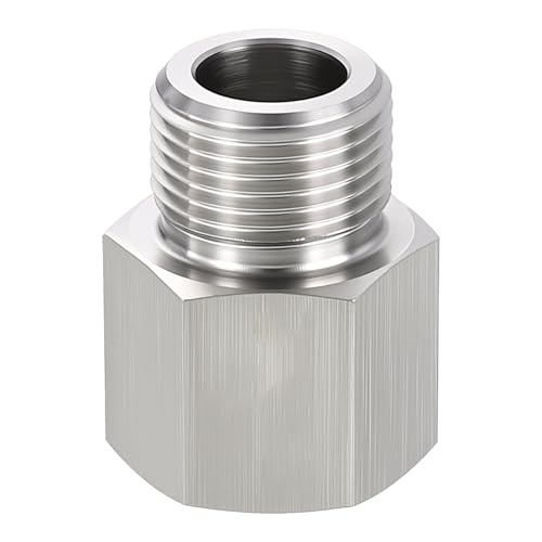 METALLIXITY 1PCS M20-1.5FeMalex1/4"MNPT Thread SUS304 Hex Extension Adapter