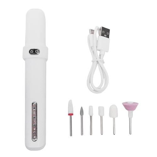 Perceuse à ongles électrique pour salon à domicile avec lime portable blanche 3 vitesses