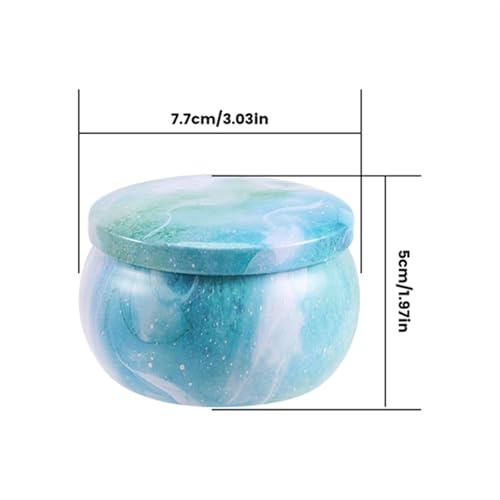 Latas para velas de 4 oz con tapas, recipientes redondos de metal para manualidades 3