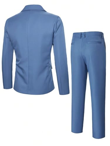 EMERAIDVLN Mens Tuxedo Suit Set 3 Piece, One Button Blazer Jacket Vest and Pants Suits for Dinner Prom Wedding Party Business4