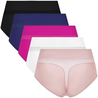 Breathable Underwear for Women Mesh Holes Silky Comfy Ultra Soft Briefs Sexy Back t-shape Stretch High Waist Panties