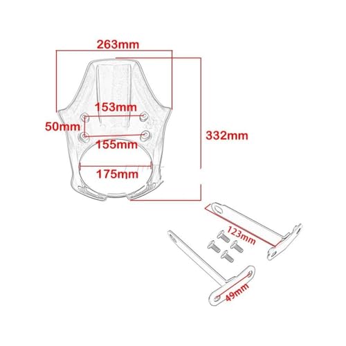 Carénage de phare moto délecteur de vent pour XVS 950 BOLT protection optimale