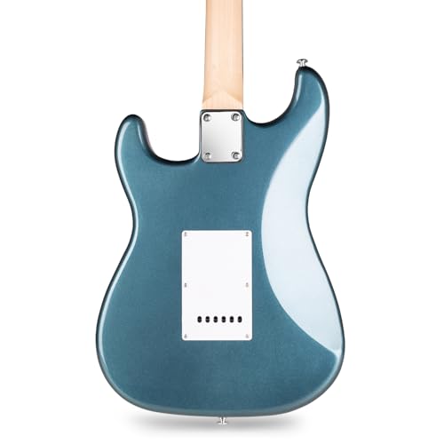 MAX Pack Guitare Électrique GigKit avec Amplificateur 40 Watts - Pétrole, Livré avec de Nombreux Accessoires, une Housse, des Médiators et un Accordeur Numérique, Idéal pour les Débutants - 11