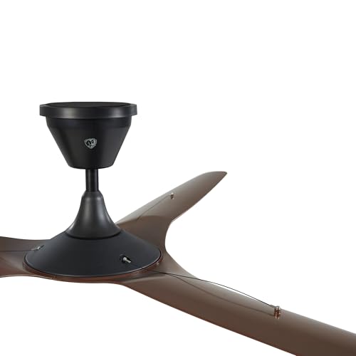 Image of Big Ass Fans Haiku Coastal 52 inch Smart Outdoor Ceiling Fan with Remote for Indoor & Covered Patio, Coastal-Rated, Corrosion-Resistant, Cocoa /Black