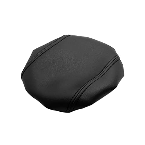 Auto Armrest Box Car Accessories Microfiber Leather Center Console Lid Armrest Box Cover Trim For VW for Tiguan L 2017-2019 elastic band type(Black)