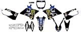 D’cor Visuals Complete Graphics Kit – Compatible with Yamaha 22 Star White Background, Fits 2015-2021 YZ 250, YZ 125 & 2016-2022 YZ 250X & 2020-2022 YZ 125X