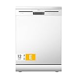 Midea MFD60S121W-IT Lavastoviglie Libera Installazione con 12 coperti, 6 Programmi, Partenza Ritardata, Funzione di Mezzo Carico, 60 cm - Bianco