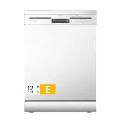 Foto di Midea MFD60S121W-IT Lavastoviglie Libera Installazione con 12 coperti, 6 Programmi, Partenza Ritardata, Funzione di Mezzo Carico, 60 cm - Bianco