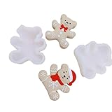 Weihnachtsmann Bär Förmige Silikonform Lebensmittelechte Materialien Zum Backen Seifenherstellung Süßigkeiten Bastelarbeiten Urlaub Party Unverzichtbare Weihnachts Gelee Seifen Bastelform