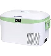 Amazon.co.jp: BINGI 車載冷蔵庫 22L ブルーシルバー雪花柄 コンパクト