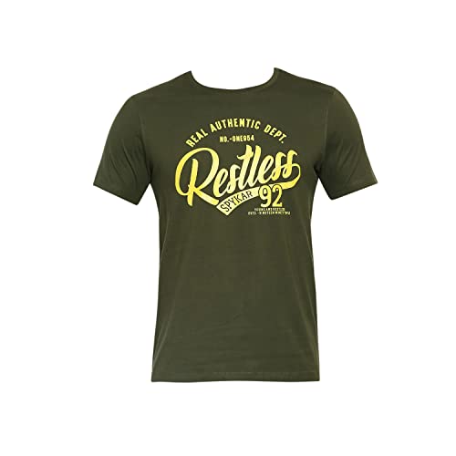 Image of Spykar Men's Cotton Slim Fit T-Shirt