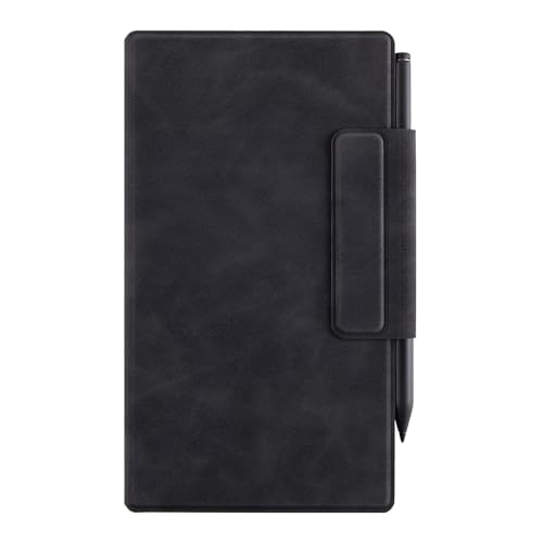 BOZHUORUI Magnetic Case for Remarkable Paper Pro Move (7.3",2025 Released) | Pen Buckle Design | Thin & Lightweight | Book Folio Style | PU Leather Cover with Sleep/Wake (Rock Black) by BOZHUORUI - Used condition - US$8.20