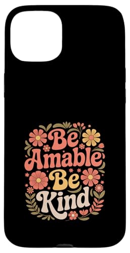 Be Amable Be Kind Funny Retro Groovy �i�� �X�}�z�P�[�X iPhone 15 Plus �p
