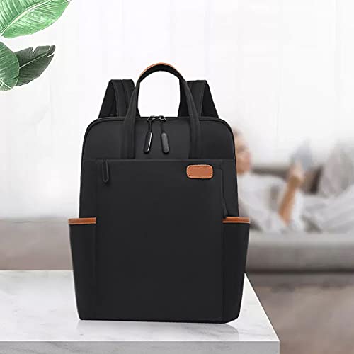DYNWAVE Mochila para Laptop Feminino Masculino, Mochilas Elegantes para Escola Universitária - Preto