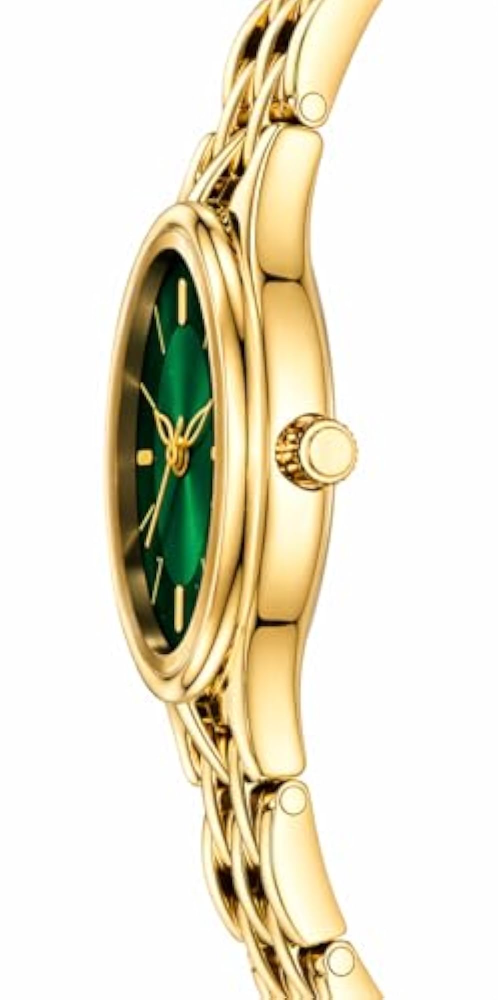 Women's 23K Gold Plated Bracelet Watch with Cherry Dial