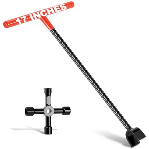 Rkiiqii 17 In Professional Water Meter Key Shut off Tool