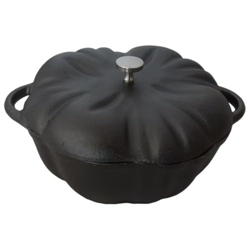 Forno olandese per zucca, calderone in ghisa da 6, 3 pollici con manici sul coperchio per la sala da pranzo domestica
