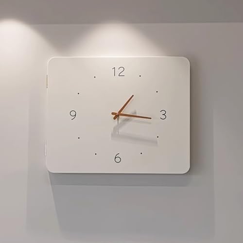 Tapa de cuadro eléctrico con reloj que oculta paneles con elegancia