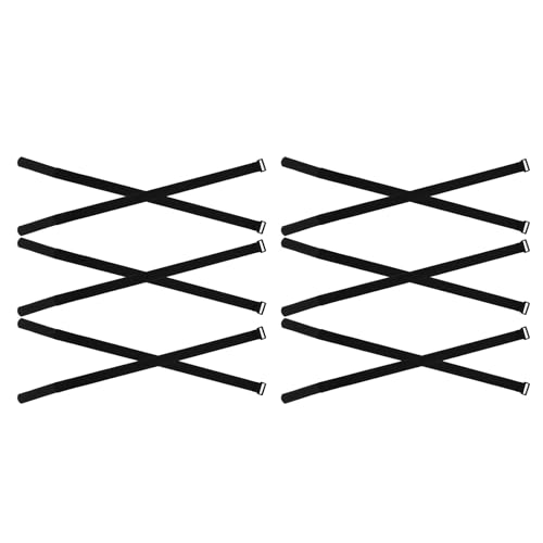 MERRYHAPY Lot de 12 Sangles Réglables pour Parasol de Jardin 25 MM X 600 MM Sangles Anti-Vent Réutilisables à Fermeture Auto-agrippante Stabilisateur pour Parasols de Terrasse Fixation