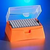 Corning DeckWorks Polypropylene Natural Sterile Graduated Low Binding Barrier Pipet Tips with Hinged Racks, 100 - 1000µL Capacity (Case of 3072)