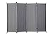 Angel Living Paravent 4tlg Sichtschutz,Faltbildschirm Raumteiler Sichtschutz aus Stahl und Polyester(Grau)